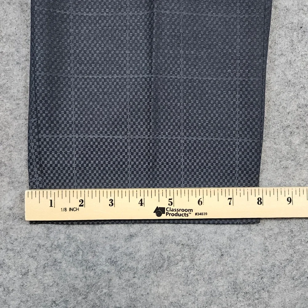 Statement Italy Gray Geometric Windowpane 2-Pc‎ Super 200s Wool 44L 39x30 FLAW